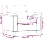 Fauteuil Rouge bordeaux 60 cm Similicuir – Image 6