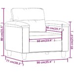 Fauteuil Cappuccino 60 cm Similicuir – Image 6