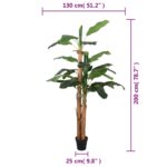 Bananier artificiel 22 feuilles 200 cm vert – Image 4