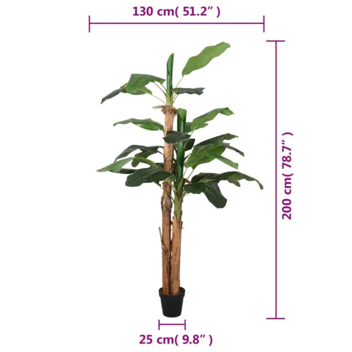 Bananier artificiel 22 feuilles 200 cm vert – Image 4