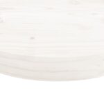 Dessus de table rond blanc Ø30x3 cm bois de pin massif – Image 3