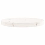 Dessus de table rond blanc Ø40x3 cm bois de pin massif – Image 2