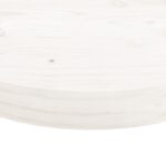 Dessus de table rond blanc Ø40x3 cm bois de pin massif – Image 3