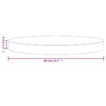 Dessus de table rond blanc Ø40x3 cm bois de pin massif – Image 5