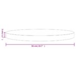 Dessus de table rond blanc Ø50x3 cm bois de pin massif – Image 5