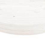 Dessus de table rond blanc Ø90x3 cm bois de pin massif – Image 3