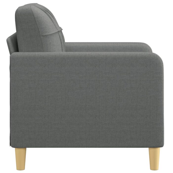 Fauteuil Gris foncé 60 cm Tissu – Image 2