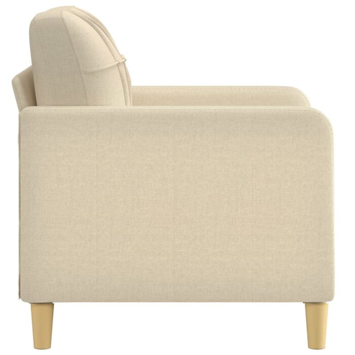 Fauteuil Crème 60 cm Tissu – Image 2