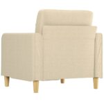 Fauteuil Crème 60 cm Tissu – Image 3