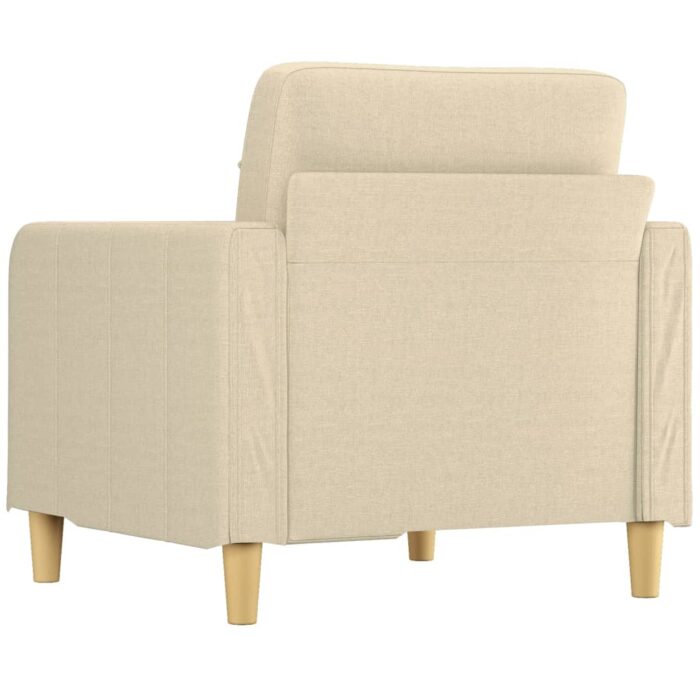 Fauteuil Crème 60 cm Tissu – Image 3