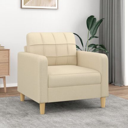 Fauteuil Crème 60 cm Tissu