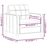 Fauteuil Noir 60 cm Tissu – Image 6