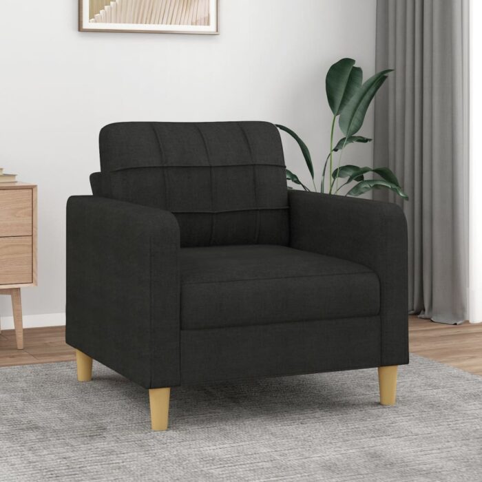 Fauteuil Noir 60 cm Tissu – Image 1