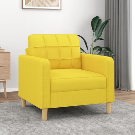 Fauteuil Jaune clair 60 cm Tissu