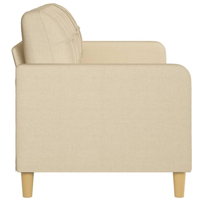 Canapé à 3 places Crème 180 cm Tissu – Image 2