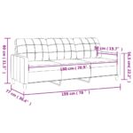 Canapé à 3 places Crème 180 cm Tissu – Image 6