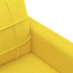 Canapé à 3 places Jaune clair 180 cm Tissu – Image 4