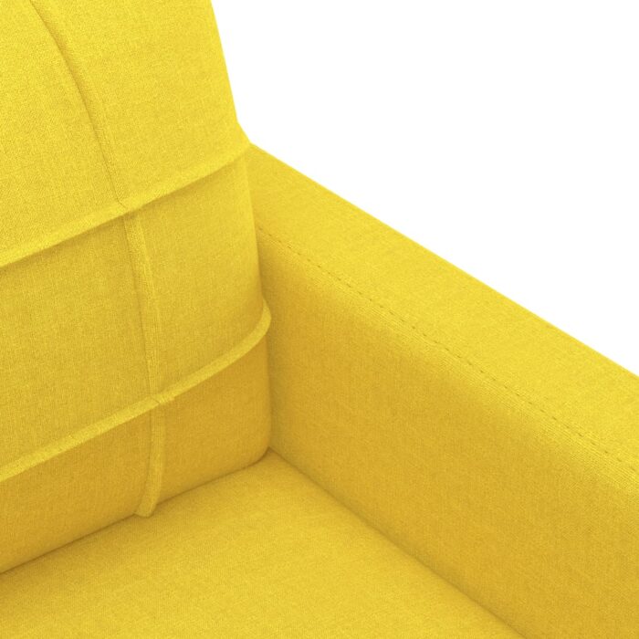 Canapé à 3 places Jaune clair 180 cm Tissu – Image 4