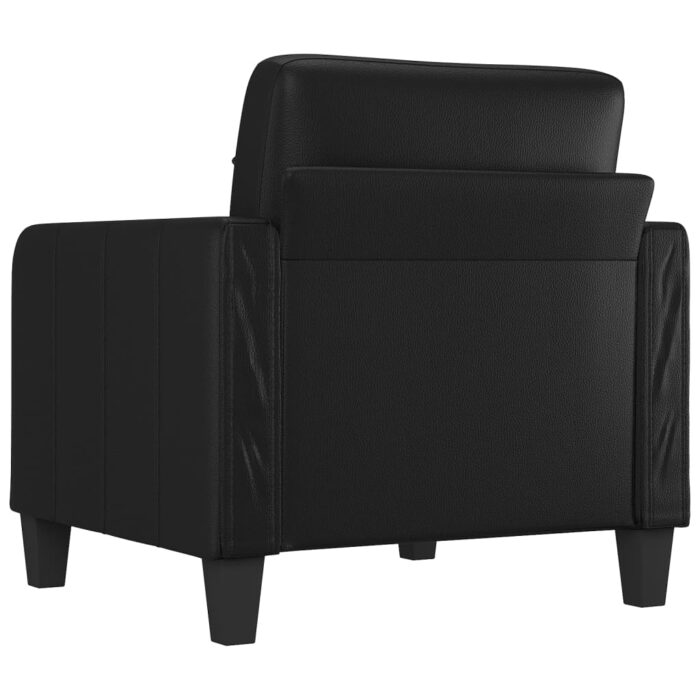 Fauteuil Noir 60 cm Similicuir – Image 3