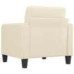 Fauteuil Crème 60 cm Similicuir – Image 3