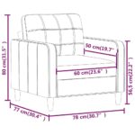 Fauteuil Crème 60 cm Similicuir – Image 6