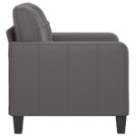 Fauteuil Gris 60 cm Similicuir – Image 2