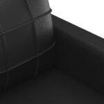 Canapé à 2 places Noir 120 cm Similicuir – Image 4