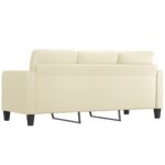 Canapé à 3 places Crème 180 cm Similicuir – Image 3