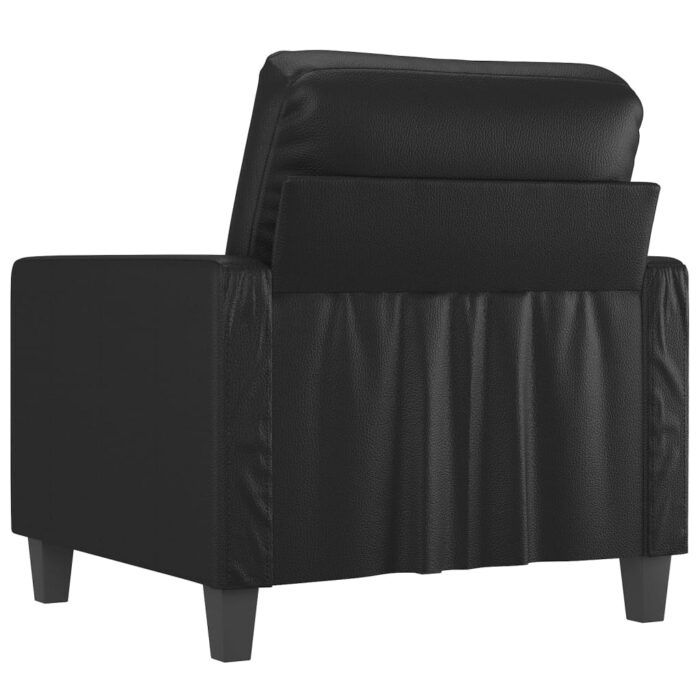 Fauteuil Noir 60 cm Similicuir – Image 3