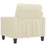 Fauteuil Crème 60 cm Similicuir – Image 3
