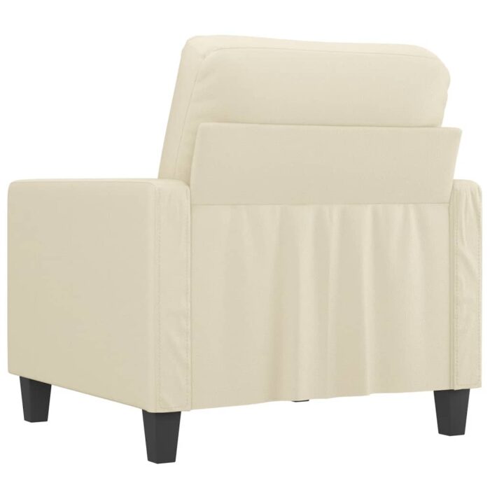 Fauteuil Crème 60 cm Similicuir – Image 3