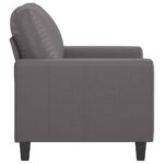 Fauteuil Gris 60 cm Similicuir – Image 2