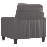 Fauteuil Gris 60 cm Similicuir – Image 3