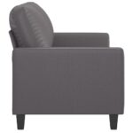 Canapé à 2 places Gris 120 cm Similicuir – Image 2
