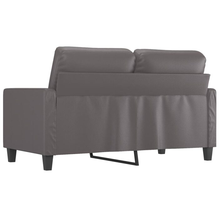 Canapé à 2 places Gris 120 cm Similicuir – Image 3