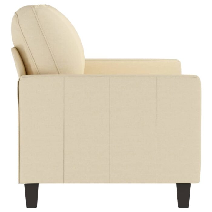 Canapé à 2 places Crème 120 cm Tissu – Image 2