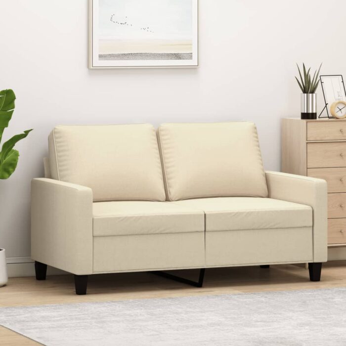 VXL8721012138834_m_en_hd_1.jpg Canapé à 2 places Crème 120 cm Tissu – Image 1
