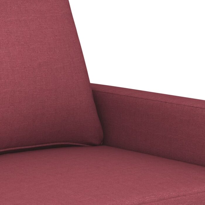 Canapé à 2 places Rouge bordeaux 140 cm Tissu – Image 4