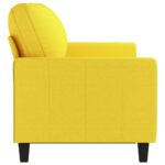 Canapé à 3 places Jaune clair 180 cm Tissu – Image 2