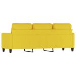 Canapé à 3 places Jaune clair 180 cm Tissu – Image 3
