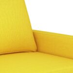 Canapé à 3 places Jaune clair 180 cm Tissu – Image 4
