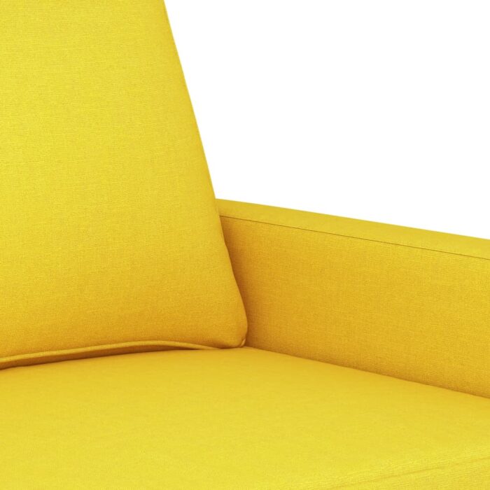 Canapé à 3 places Jaune clair 180 cm Tissu – Image 4