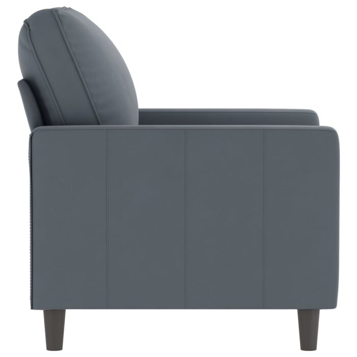 Fauteuil Gris foncé 60 cm Velours – Image 2
