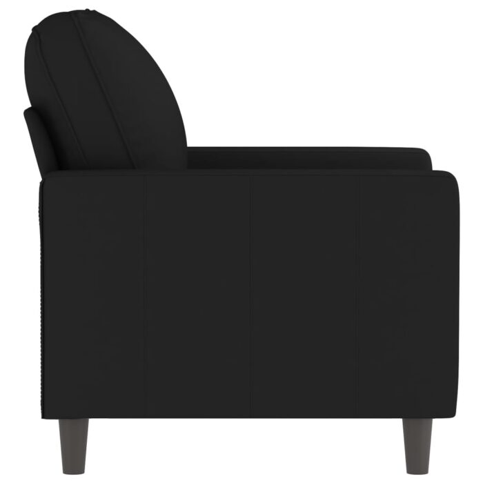Fauteuil Noir 60 cm Velours – Image 2