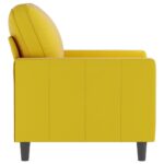 Fauteuil Jaune 60 cm Velours – Image 2
