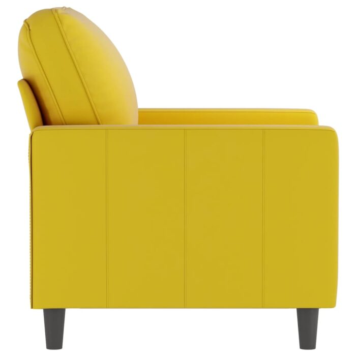 Fauteuil Jaune 60 cm Velours – Image 2