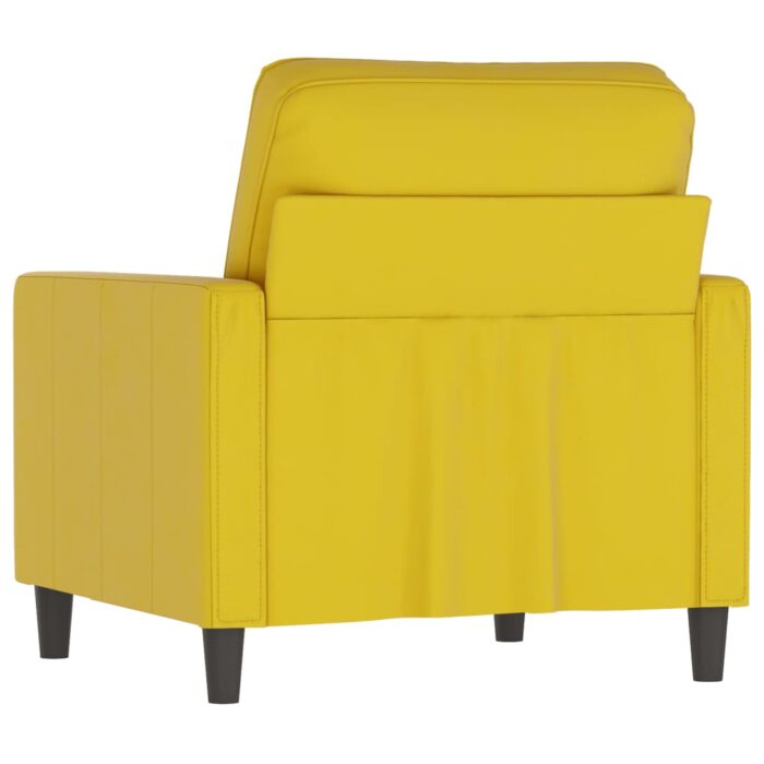 Fauteuil Jaune 60 cm Velours – Image 3