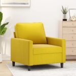 Fauteuil Jaune 60 cm Velours