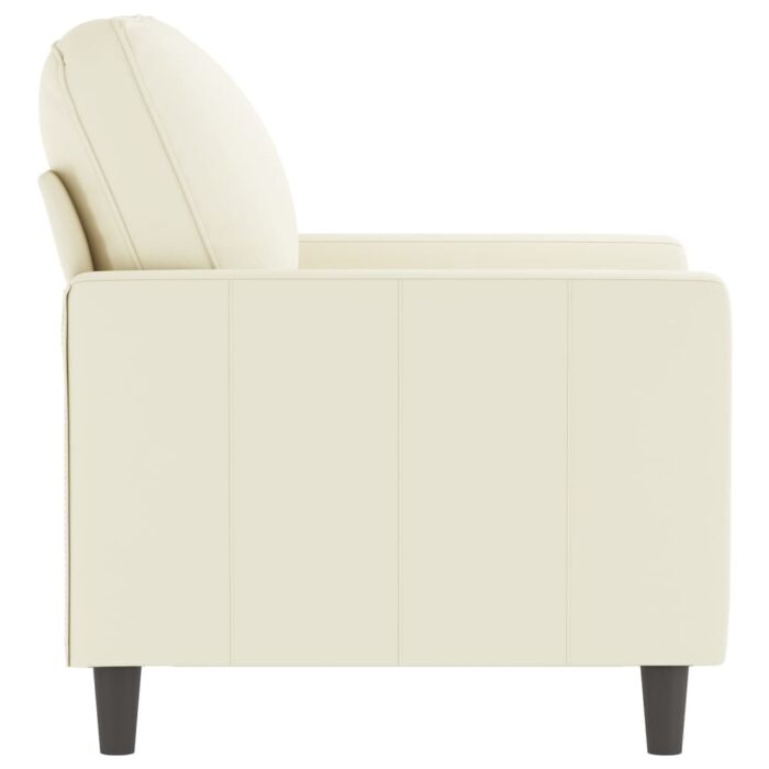 Fauteuil Crème 60 cm Velours – Image 2