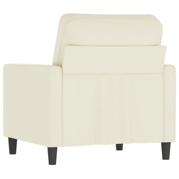 Fauteuil Crème 60 cm Velours – Image 3